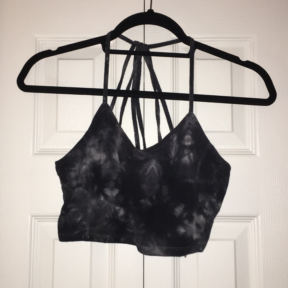 Black Tie Dye Bralette / Crop Top American Eagle